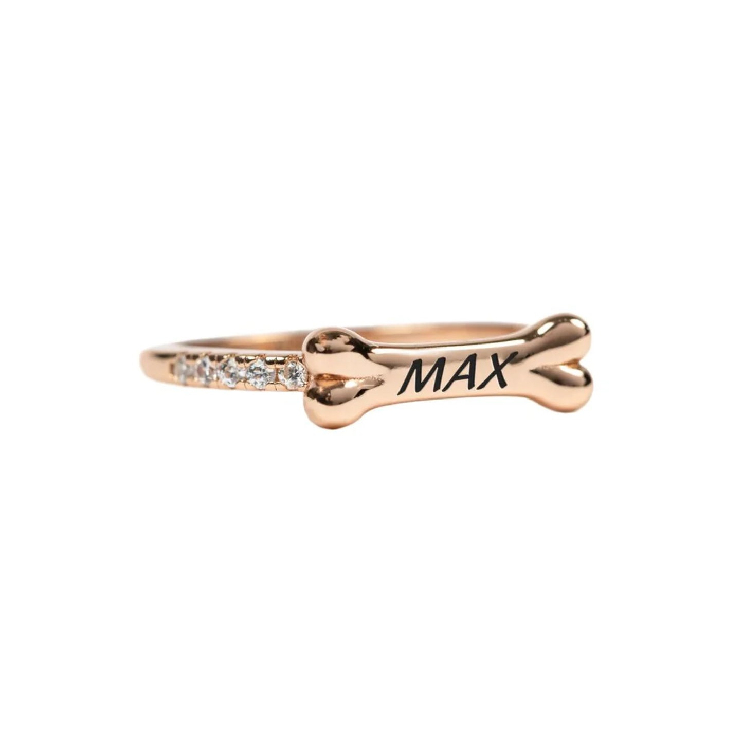 Anillo personalizado con nombre de perro
