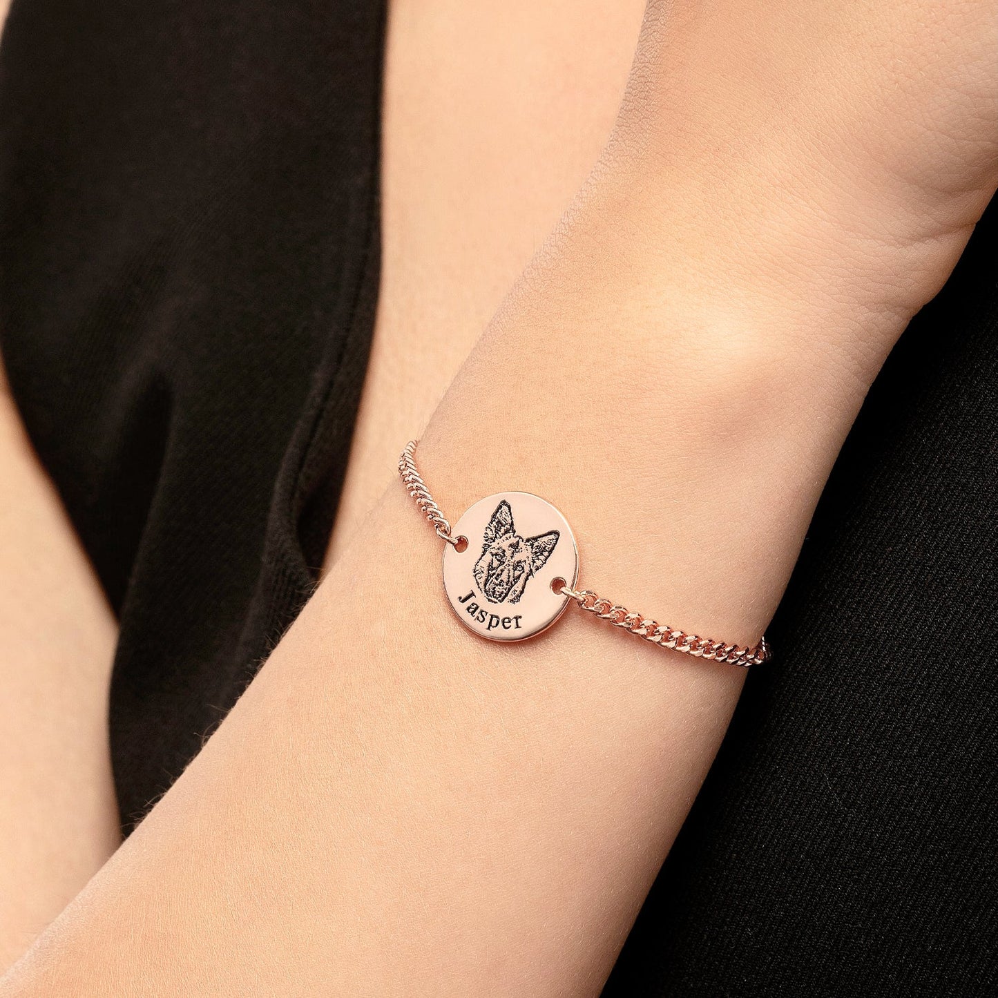 Pulsera personalizada con grabado de mascota
