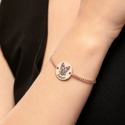 Pulsera personalizada con grabado de mascota