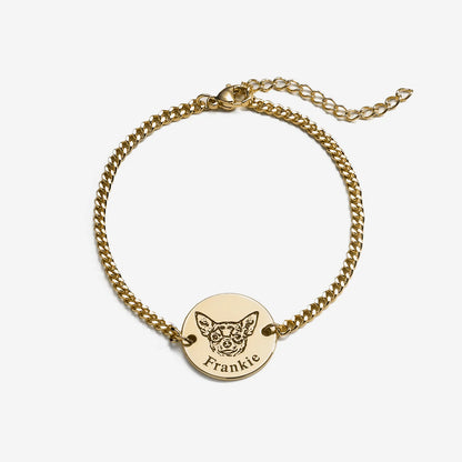 Pulsera personalizada con grabado de mascota