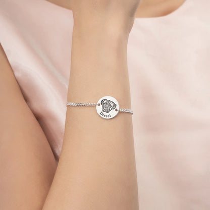 Pulsera personalizada con grabado de mascota
