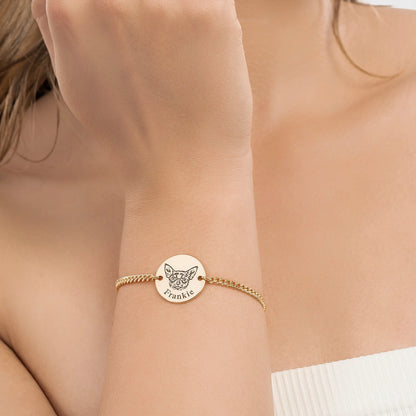 Pulsera personalizada con grabado de mascota
