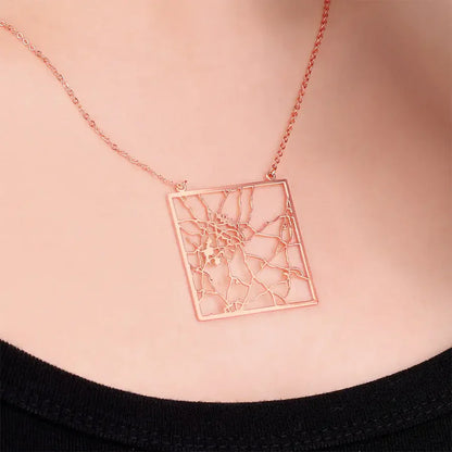 Collar personalizado con mapa