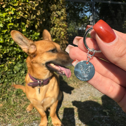 Llavero personalizado con grabado de mascota