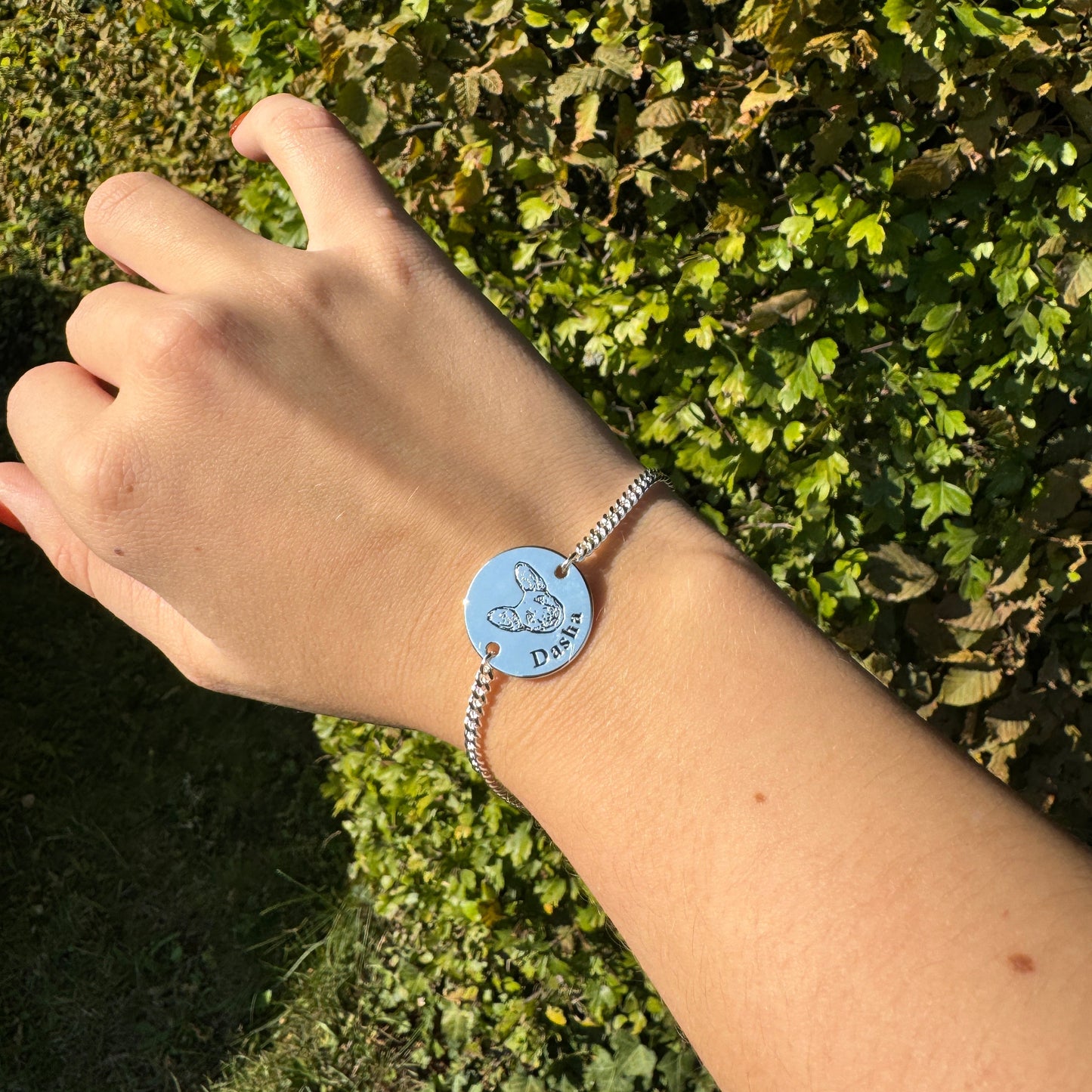 Pulsera personalizada con grabado de mascota