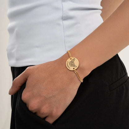 Pulsera personalizada con grabado de mascota