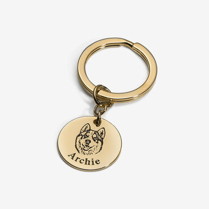 Llavero personalizado con grabado de mascota