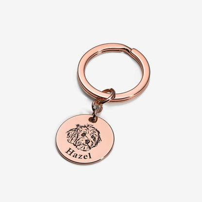 Llavero personalizado con grabado de mascota