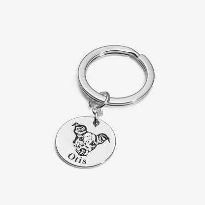 Llavero personalizado con grabado de mascota