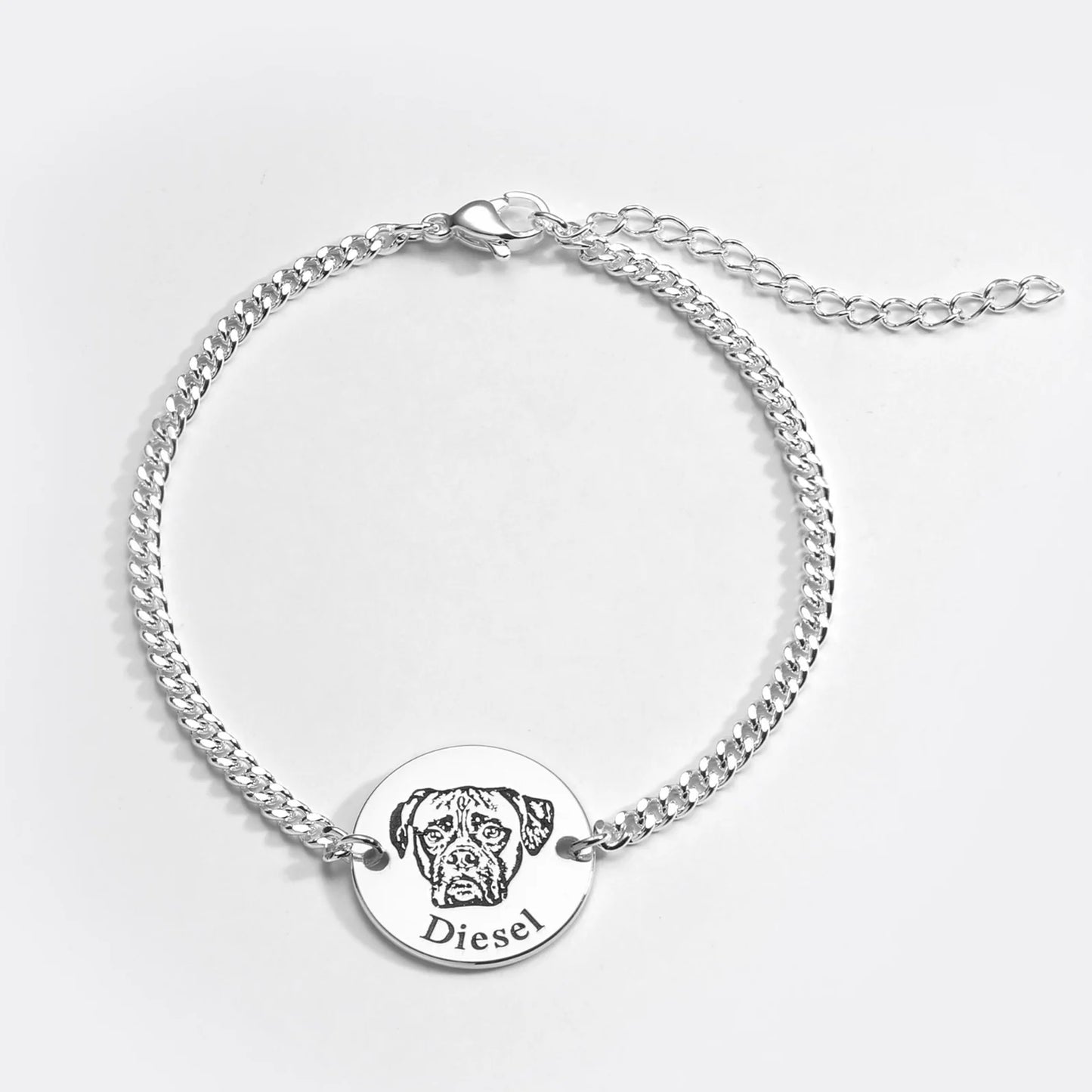 Pulsera personalizada con grabado de mascota