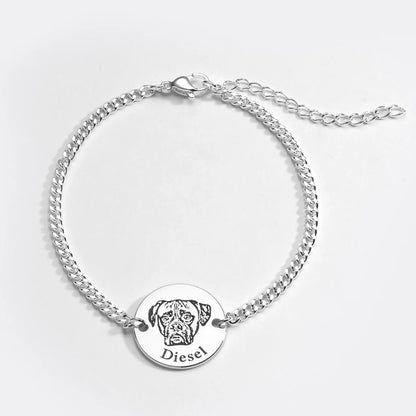 Pulsera personalizada con grabado de mascota