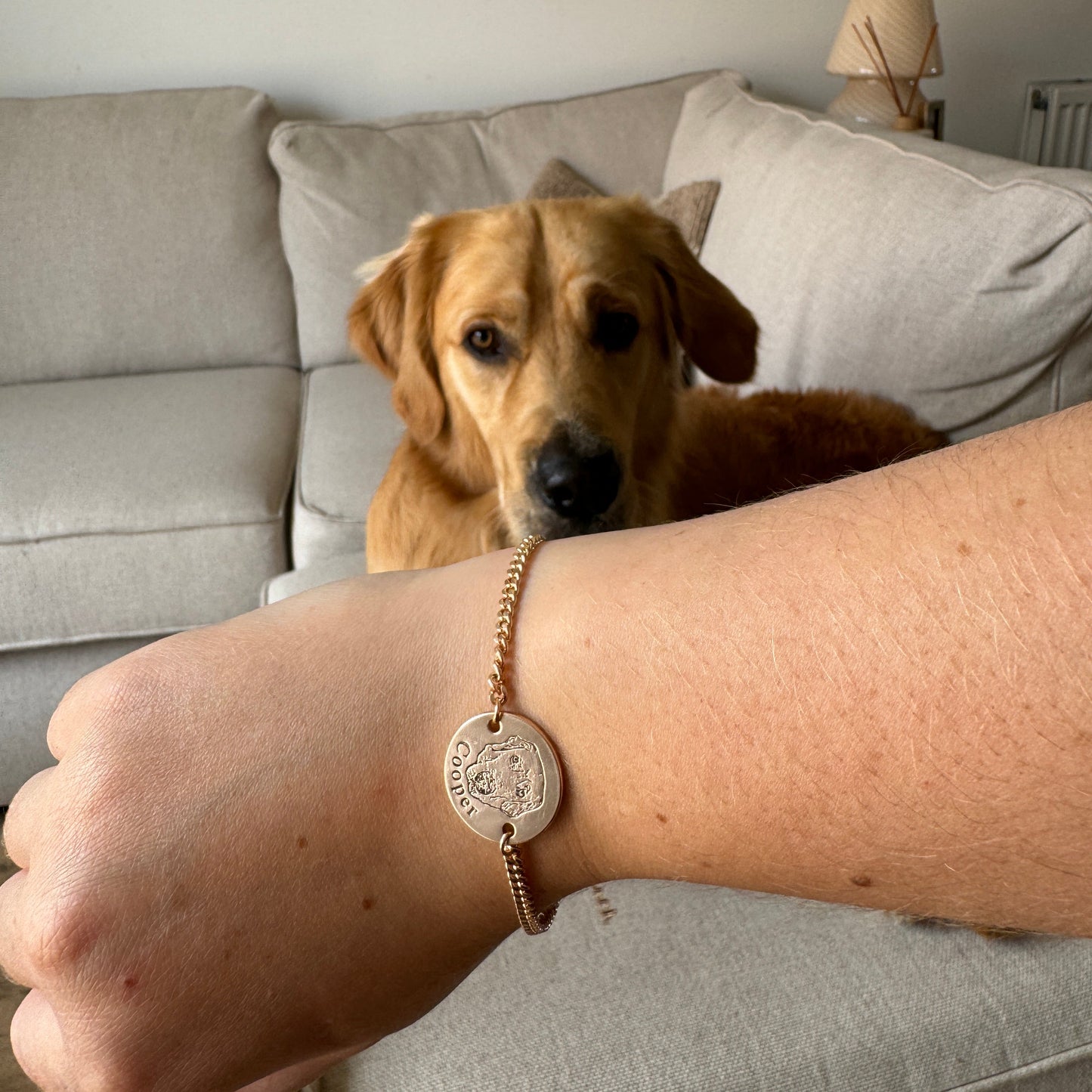 Pulsera personalizada con grabado de mascota