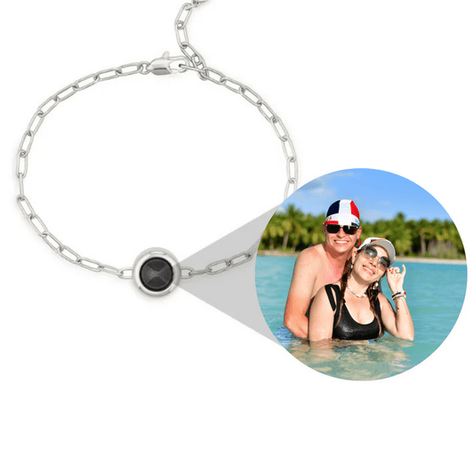 Pulsera con cadena tipo clip personalizada con foto